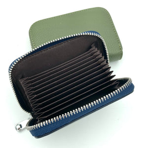 JOY Genuine Leather Purse/Card Wallet - Navy