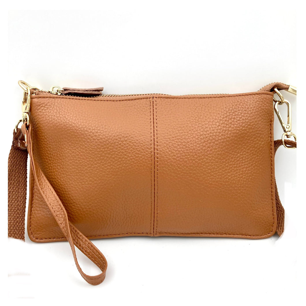 LUCY Genuine Leather Mini-Bag - Deep Beige
